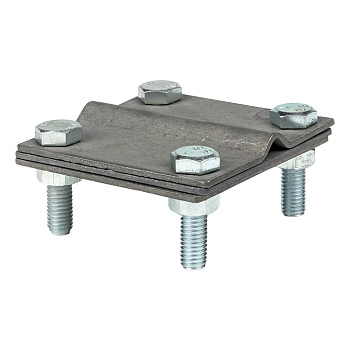 Зажим полоса 40 - прут 10 (3 пластины 70x70мм) Cu PROxima EKF