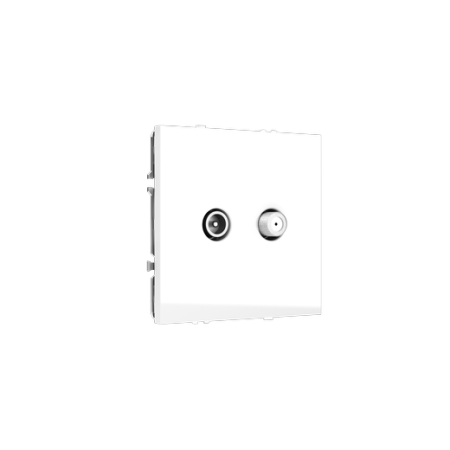 Розетка телевизионная встраиваемая Voltum S70 оконечная TV+SAT, (белый глянцевый) Розетка телевизионная встраиваемая Voltum S70 оконечная TV+SAT, (белый глянцевый)