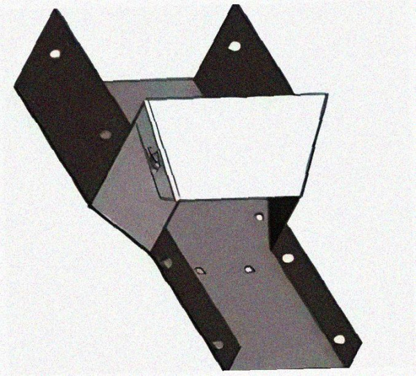 Лоток переходной замковый ЛПЗ 500х85-400х60 УХЛ1 горячее цинкование, S1,5