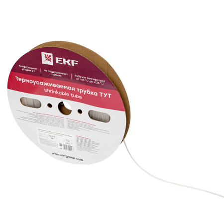 Термоусаживаемая трубка ТУТ 2/1 прозрачная рулон PROxima EKF