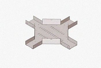 Лоток крестообразный замковый глухой КМЗГ 100х100 УТ1,5, горячее цинкование, S0,8