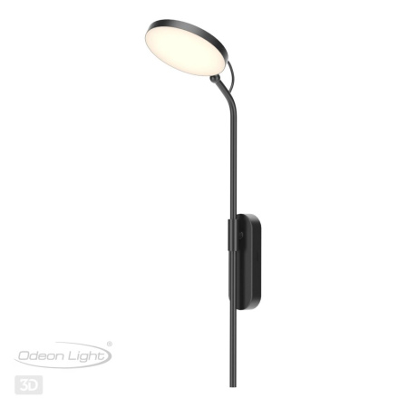 Настенный св-к IP20 LED 7W 423Лм 3000K REDMOND черный/металл ODEON LIGHT