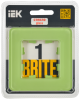 BRITE Рамка 1-мест. РУ-1-2-Бр стекло эко грин RE IEK