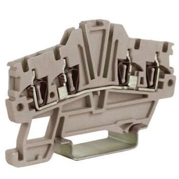 HMM.1/2+2GR(Ex), проходной зажим 1,5 кв.мм серый 2 ввод/2 вывода DKC