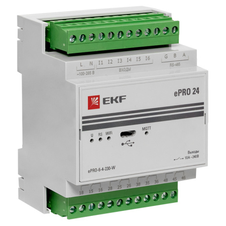 Контроллер базовый ePRO 24 удаленного управления 6вх\4вых 230В WiFi PROxima EKF