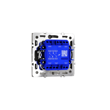 Проходной переключатель встраиваемый Voltum S70 двухклавишный с подсветкой 10А, (кашемир)