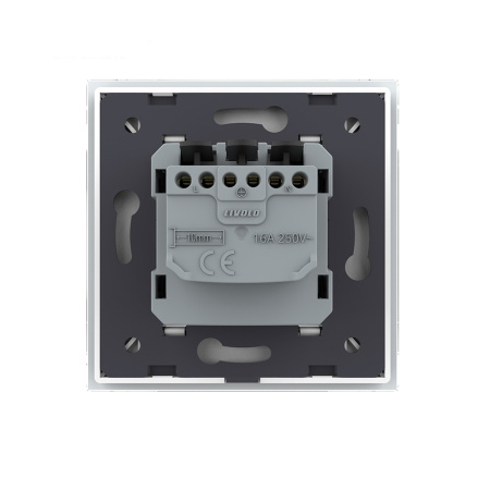 Розетка электрическая 16А 1 пост, зажимы, цвет белый Livolo