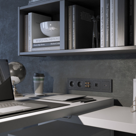 Розетка с заземлением и шторками (черный) Hammer СУ IP31 Werkel Розетка с заземлением и шторками (черный) Hammer СУ IP31 Werkel