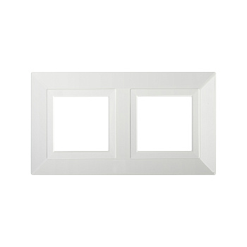 Рамка из металла, "Avanti", белая, 2 поста (4 мод.) DKC