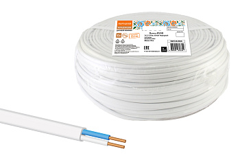 Провод ПУСП 2х2,5 (30м), белый Народный