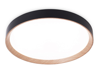 Потолочный светодиодный светильник с пультом FZ1326 BK/LWD черный/светлое дерево IP20 60W 3000-6400K D490*80 (ПДУ ИК) Ambrella Light