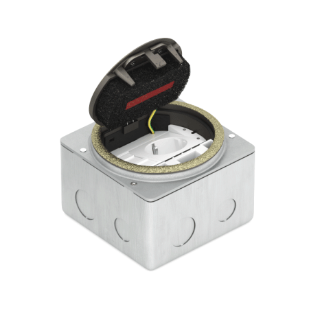 Donel Лючок в пол 3 мод. (1 мод. 45х45 мм. + 1 мод. 22.5х45 мм.), античная латунь, круглый, металл, IP65, (с уст. набором)