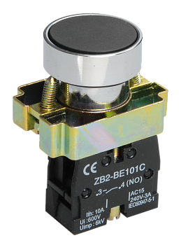 Кнопка управления LAY5-BA21 без подсветки черная 1з IEK