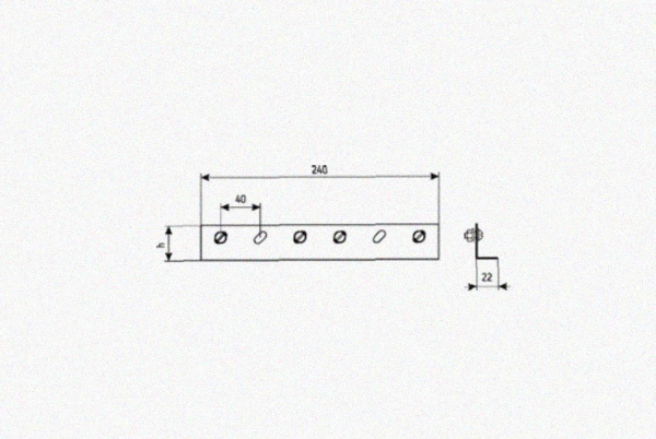 Соединитель лотковый замковый СЛЗх50х1,0 УХЛ1, оцинкованный лист, S1,0