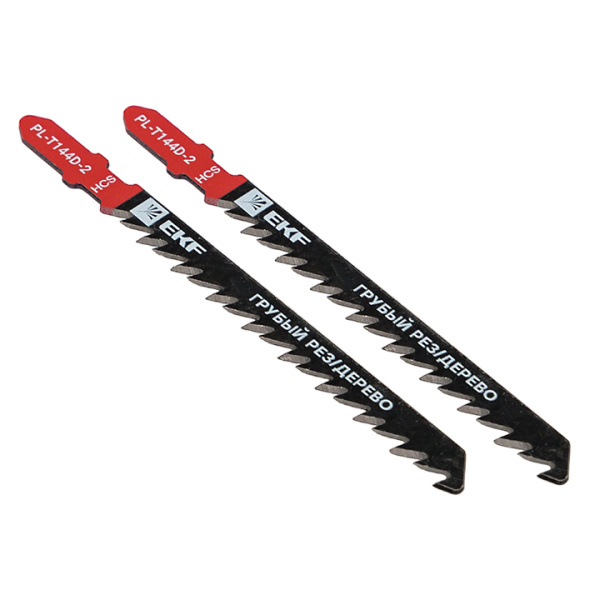 Пилки для электролобзика T144D (грубый рез по дереву и ДВП)(HCS)(2 шт) Master EKF