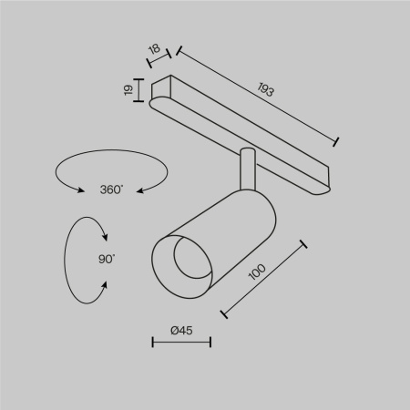 Трековый светильник LED 5Вт Черный и Латунь IP20 Magnetic track system Exility TR032-2-5W4K-M-BBS Technical Maytoni