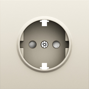 Donel S08 слоновая кость накладка для розетки Schuko с заземлением, со шторками 16A 250 В~,серия DB