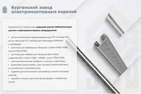 Лоток тройниковый перфорированный ОТ 250х65 У3, окрашенный, S1,5