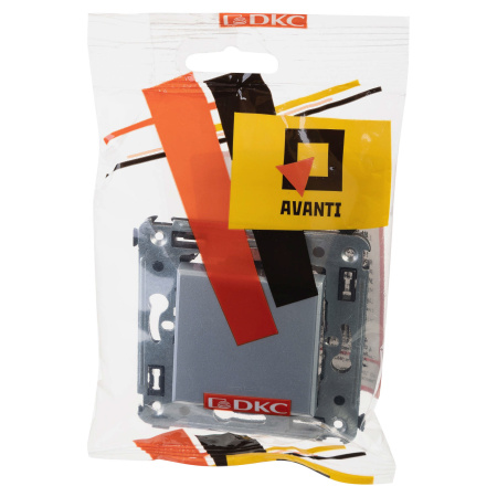 Выключатель одноклавишный в стену, "Avanti", "Закаленная сталь" DKC