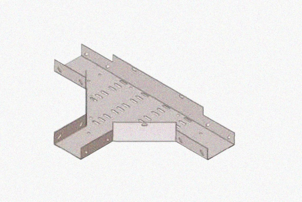 Лоток тройниковый замковый перфорированный ОТЗ 50х50 УТ1,5, горячее цинкование, S1,0