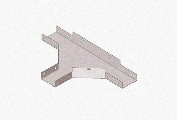 Лоток тройниковый глухой ОТГ 75х65 УТ1,5, горячее цинкование, S1,5