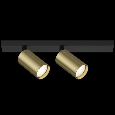 Потолочный светильник 2*GU10 10Вт Черный и Латунь IP20 FOCUS S C051CL-02BBS Technical