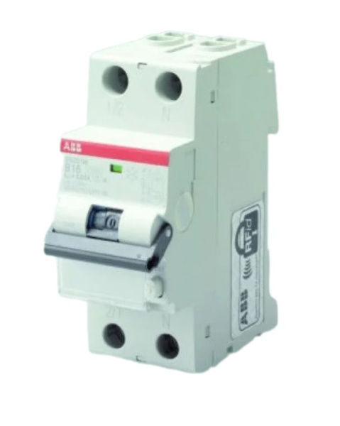 Дифференциальный автоматический выключатель АВДТ 1П+N 16А В 30мА DS201 ABB