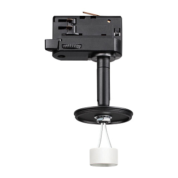 Треков.трехфазн.св-к без плафона (плафоны арт.370694-370711) GU10 UNITE черн NOVOTECH