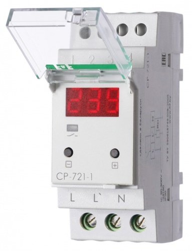 Реле контроля напряжения 1Ф 63А 1НО CP-721-1 Евроавтоматика F&F