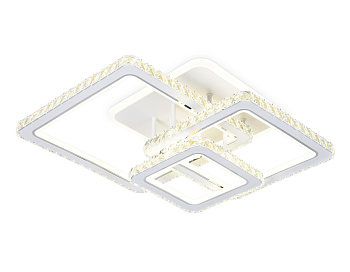 Светильник потолочный светодиодный с пультом FA1732/3 WH/CH белый/хром 145W 3000K/4200K/6400K 670*510*150 (ПДУ РАДИО 2.4G) Ambrella Light