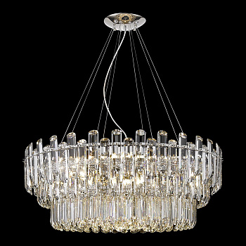 Люстра подвесная Никель/Прозрачный E14 15*40Вт WE107.15.123 WERTMARK