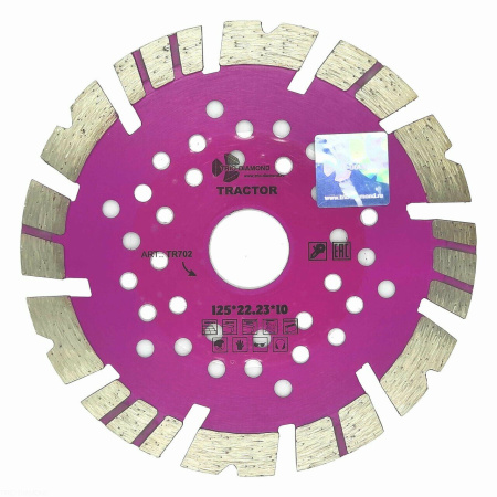 Диск алмазный отрезной 125*22,23*10 серия Tractor TR702 Trio-Diamond