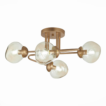 Люстра потолочная Золотистый/Янтарный E14 4*40Вт SLE155702-04 EVOLUCE