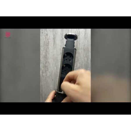 Розетка вертикальная выдвижная механическая 2EU + 2USB, кабель 2м, RocketSocket, посадочный 60мм