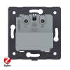 Розетка ZigBee (Wi-Fi) с з/з с защитными шторками 16A, цвет серый (механизм) Livolo