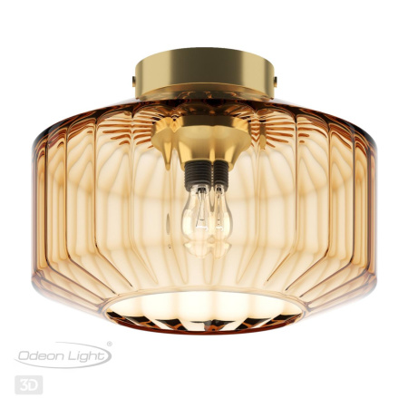 Св-к потолочный E27 1*60W BINGA янтарный/бронзовый ODEON LIGHT