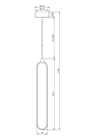 Подвесной светильник 17Вт 3000K Никель IP20 Chain MOD017PL-L13N Maytoni
