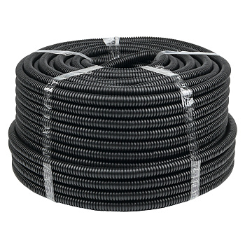 Труба гофр, ПНД с протяжкой d20 мм (100 м) черная EKF-Plast