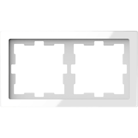 MERTEN D-Life Рамка горизонт/вертик 2 мест . белый кристалл IP20 Schneider Electric