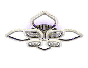 Потолочный светодиодный светильник с пультом FA2835/4+4 DCH черный хром 3000K/4200K/6400K 118W 750*750*120 (ПДУ РАДИО 2.4G) Ambrella Light