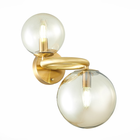 Светильник настенный Латунь/Коньячный E14 2*40Вт SL1162.301.02 ST LUCE
