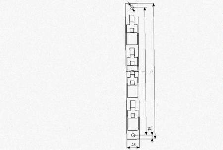 Стойка кронштейна прямолинейного с планкой К1353 УТ1,5, горячее цинкование, L1440
