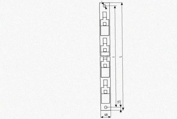 Стойка кронштейна прямолинейного с планкой К1353 УТ1,5, горячее цинкование, L1440