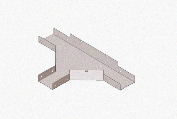Лоток тройниковый замковый перфорированный ОТЗ 200х50 УТ1,5, горячее цинкование, S1,0