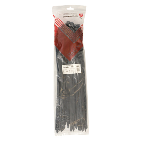 Хомут P6,6 стандартный (ч), 8,8x450 (100шт) FlexLock PROxima EKF