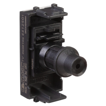 Розетка TV одиночная модульная, "Avanti", "Черный матовый", 1 модуль DKC Розетка TV одиночная модульная, "Avanti", "Черный матовый", 1 модуль DKC