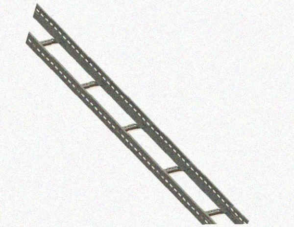 Лоток лестничный КП-НЛ 60х10-45 (Rп600) УХЛ1 для поворота трассы вверх на 45, радиус поворота трассы 600 мм, горячее цинкование, S1,5