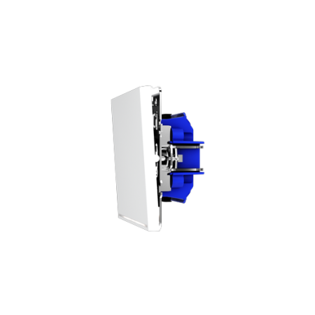 Проходной переключатель встраиваемый Voltum S70 одноклавишный с подсветкой 10А, (белый матовый)