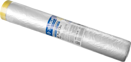 Пленка "Профессионал" защитная с клейкой лентой, HDPE, 10мкм, 2,7х20м ЗУБР