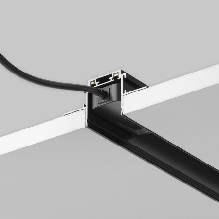 Шинопровод встраиваемый 2000мм Черный Magnetic track system Radity TRA084MP-12B Technical